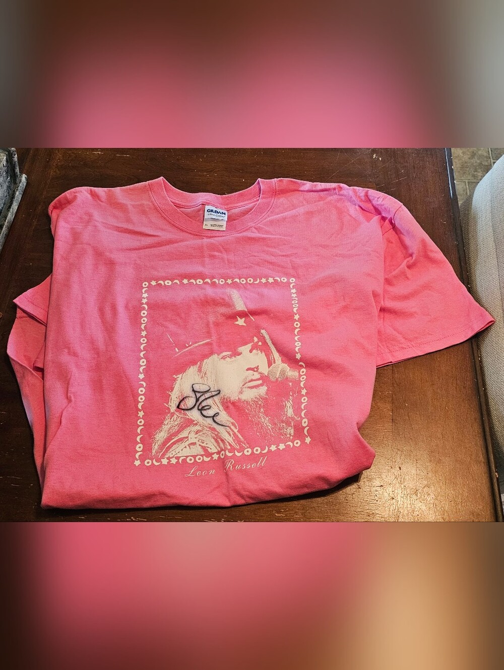 Vintage Gildan Leon Russell AUTGRAPHED Graphic Short Sleeve Tee *AUTHENTIC*